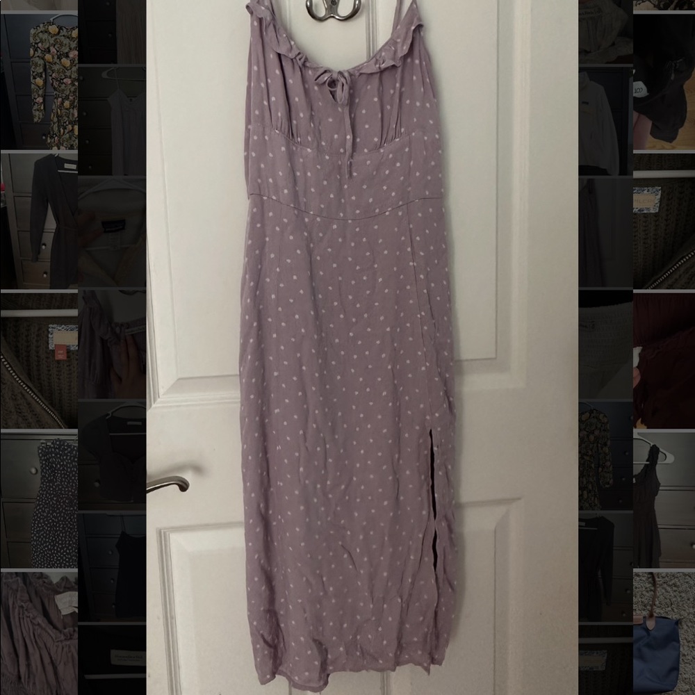polka dot midi dress